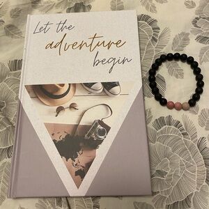 Journal and essential oil bracelet